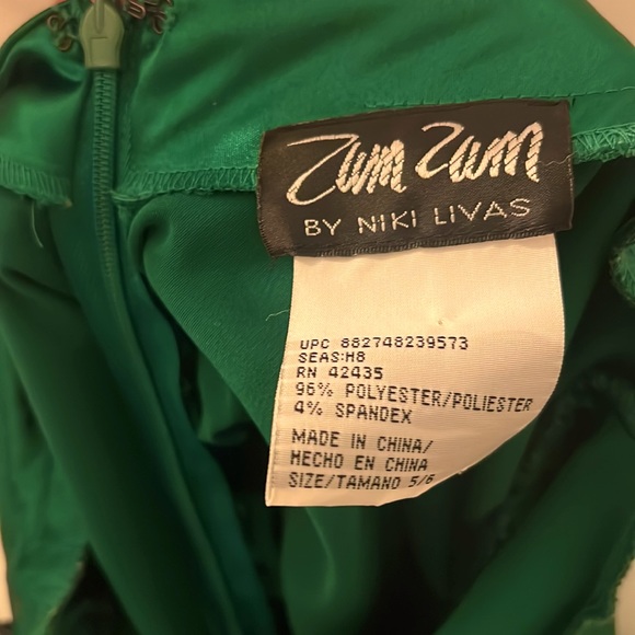 Green silk dress - Zam Zam by NIKI LIVAS - Picture 6 of 6